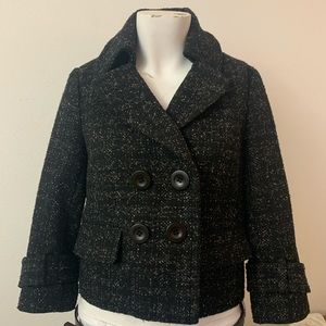 Halogen tweed crop jacket blazer